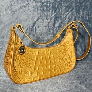 Vintage Brahmin Women's Shoulder Bag Pecan Melbourne Leather Classic